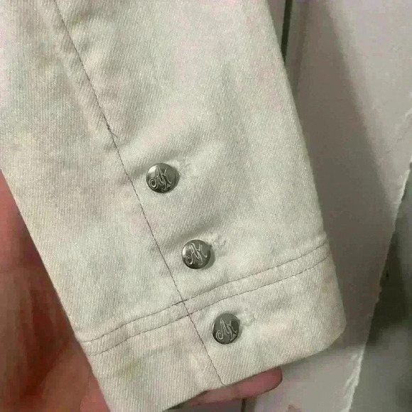 ARMANI EXCHANGE White Denim Blazer -B30 - Picture 8 of 11